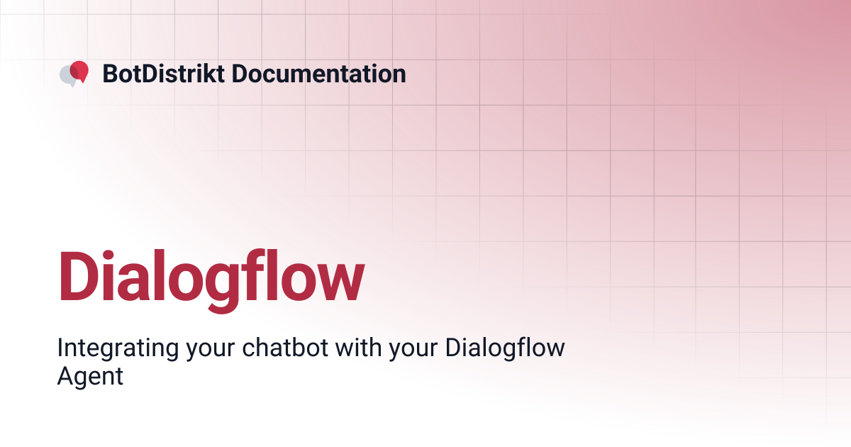 Dialogflow | BotDistrikt Documentation
