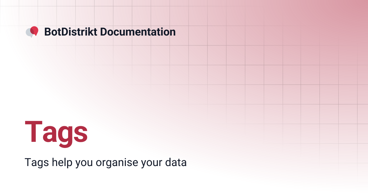 Tags | BotDistrikt Documentation